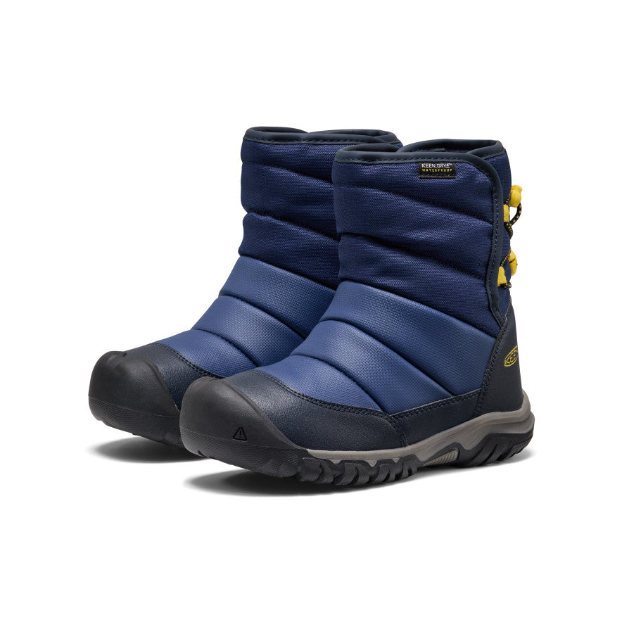 Big Kids' Puffrider Waterproof Winter Boot | Naval Academy/Mango Mint - Image 2