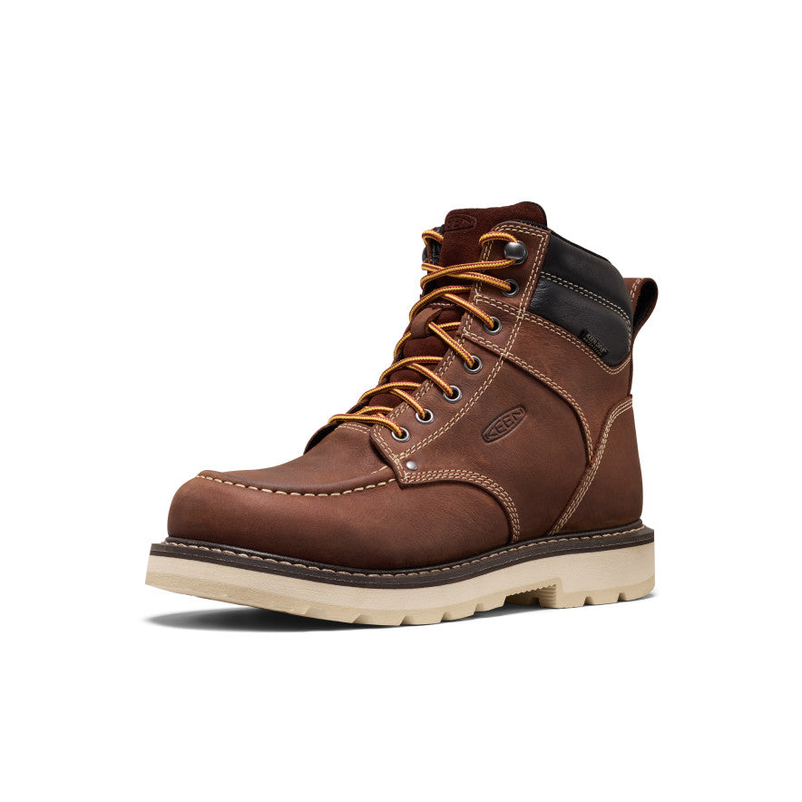 Men's Cincinnati 6 Waterproof 90° Heel Boot (Soft Toe) | Tuscan Red/Sandshell - Image 3