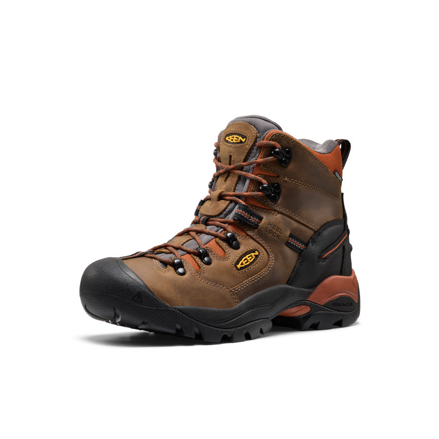 Men's Pittsburgh Energy 6 Waterproof Boot (Soft Toe) | Cascade Brown/Black - Image 3