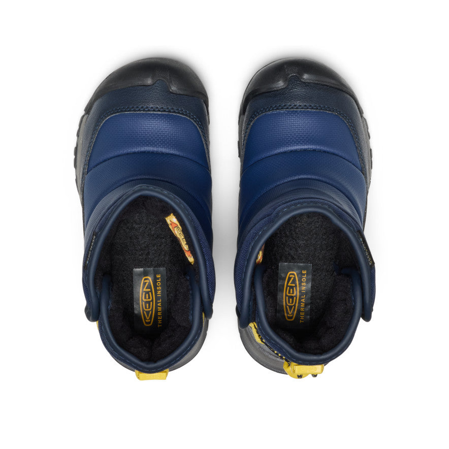Little Kids' Puffrider Waterproof Winter Boot | Naval Academy/Mango Mint - Image 4