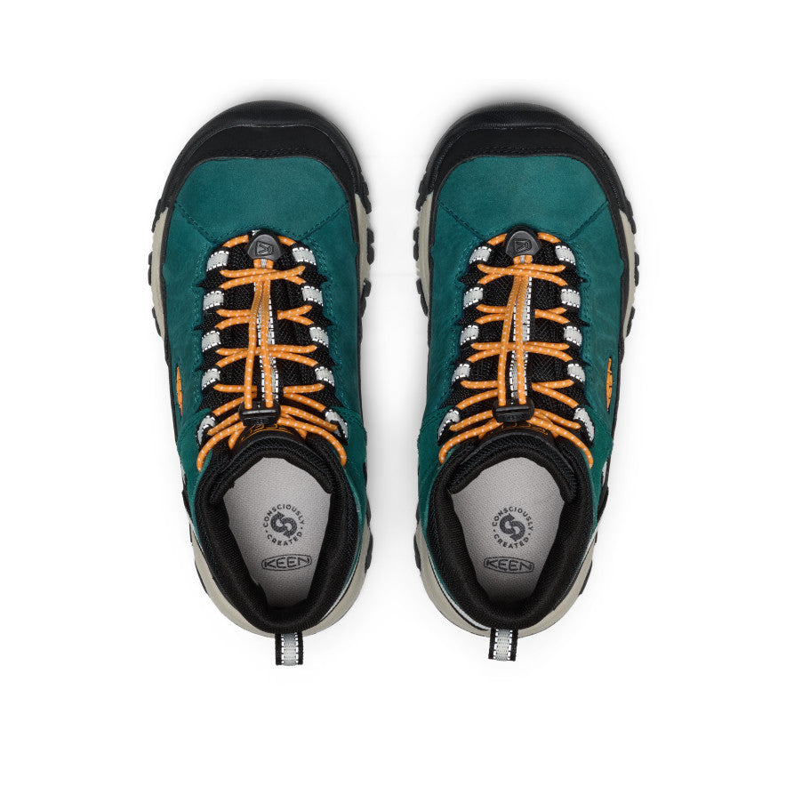 Big Kids' Targhee IV Waterproof Hiking Boot | Mediterranea/Flame Orange - Image 4