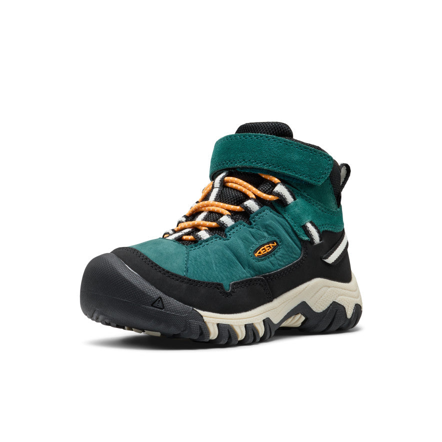 Little Kids' Targhee IV Waterproof Hiking Boot | Mediterranea/Flame Orange - Image 3