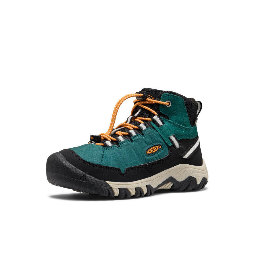 Big Kids' Targhee IV Waterproof Hiking Boot | Mediterranea/Flame Orange - Image 3