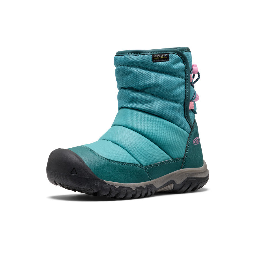 Big Kids' Puffrider Waterproof Winter Boot | Brittany Blue/Cashmere Rose - Image 3
