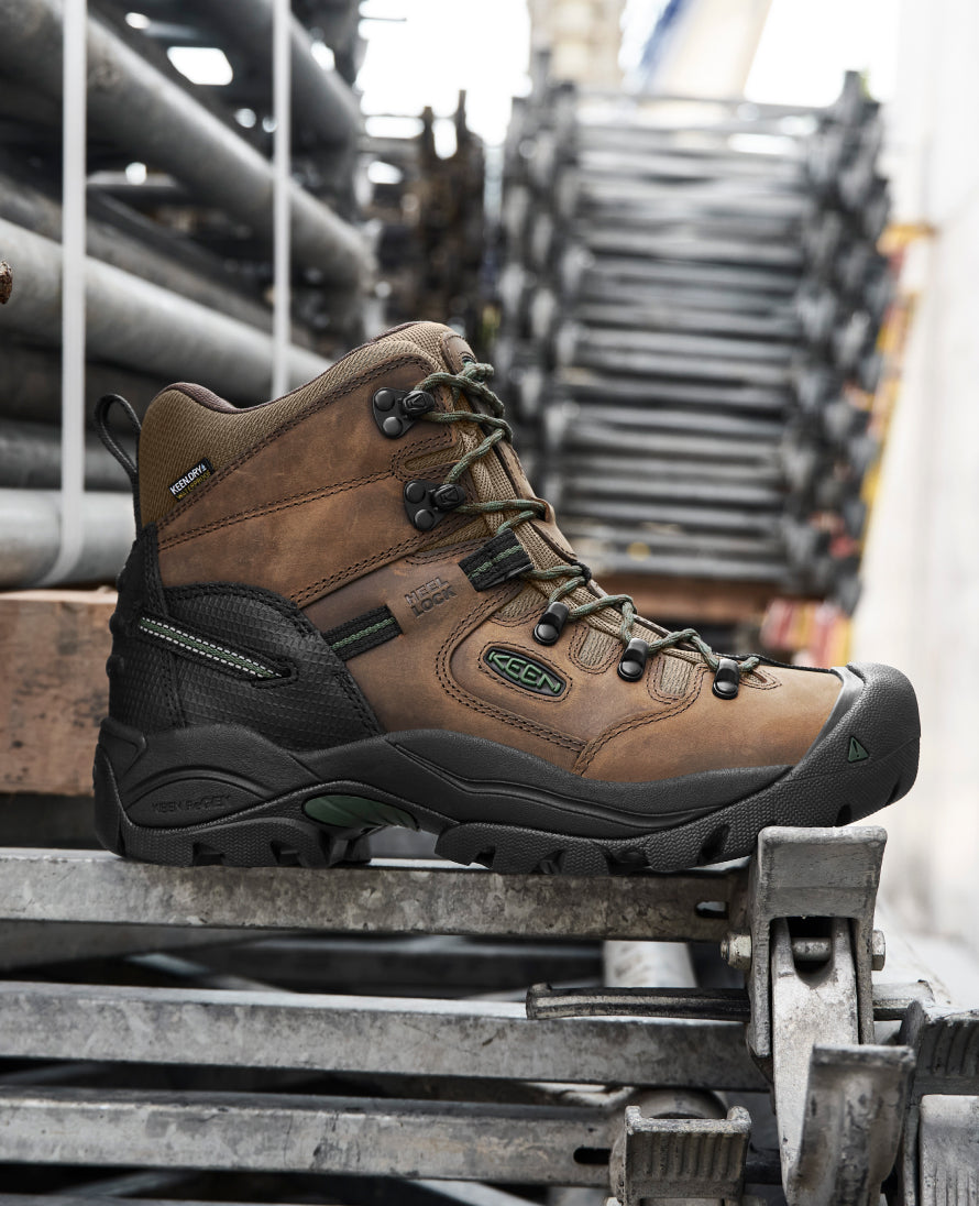 Men's Pittsburgh Energy 6 Waterproof Boot (Soft Toe) | Cascade Brown/Black - Image 8
