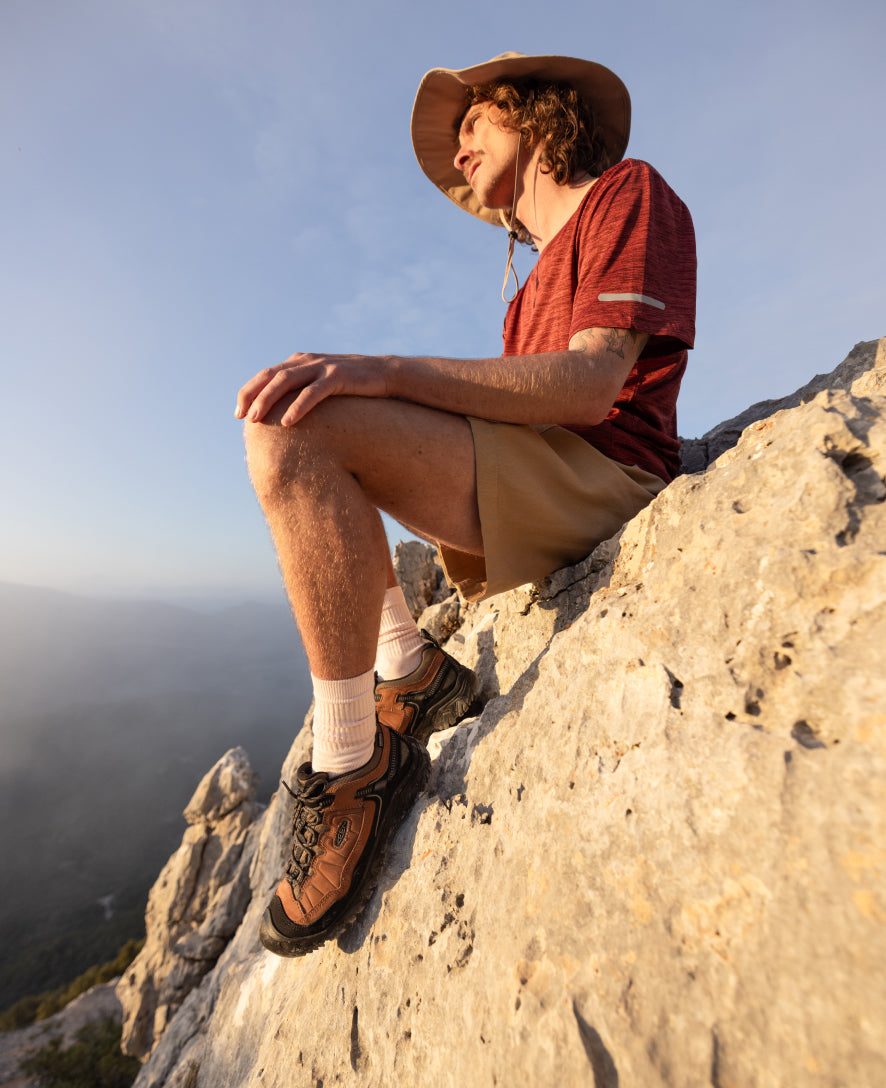 Men's Targhee IV Wide Waterproof Hiking Shoe | Bison/Black - Image 8