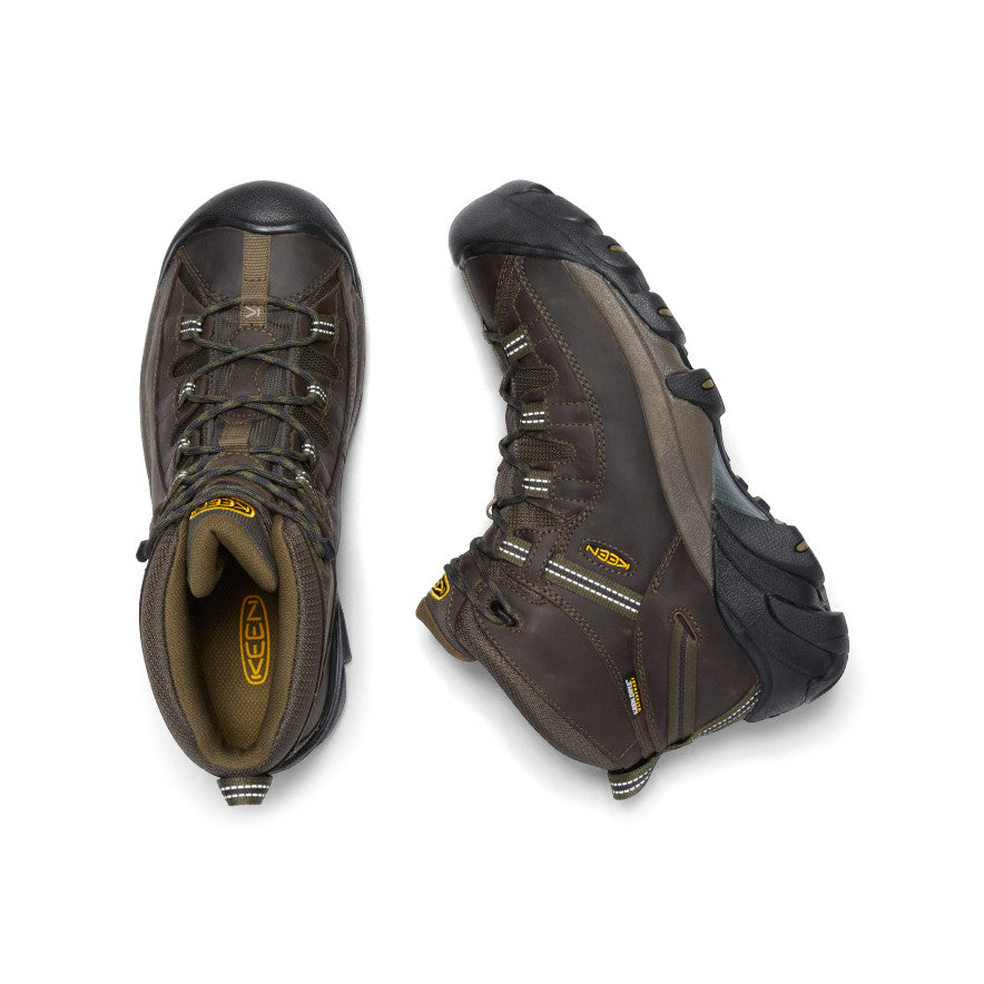 Men's Targhee II Mid Waterproof Hiking Boots | Canteen/Dark Olive - Image 4