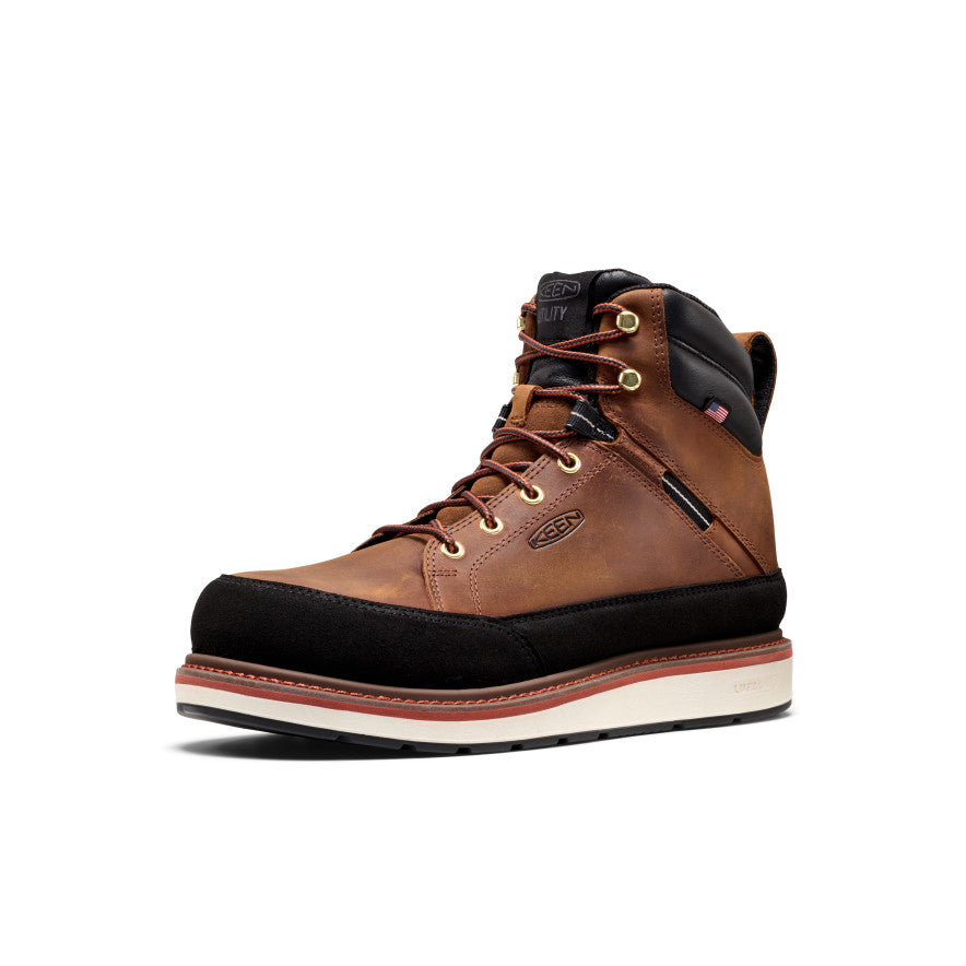 Men's Liberty Racer 6 Waterproof Work Boot (Carbon Toe) | Bison/Black - Image 3