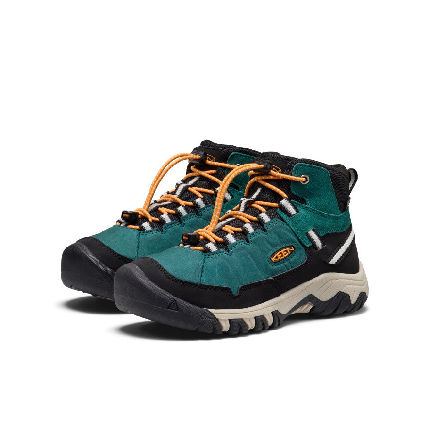 Big Kids' Targhee IV Waterproof Hiking Boot | Mediterranea/Flame Orange - Image 2