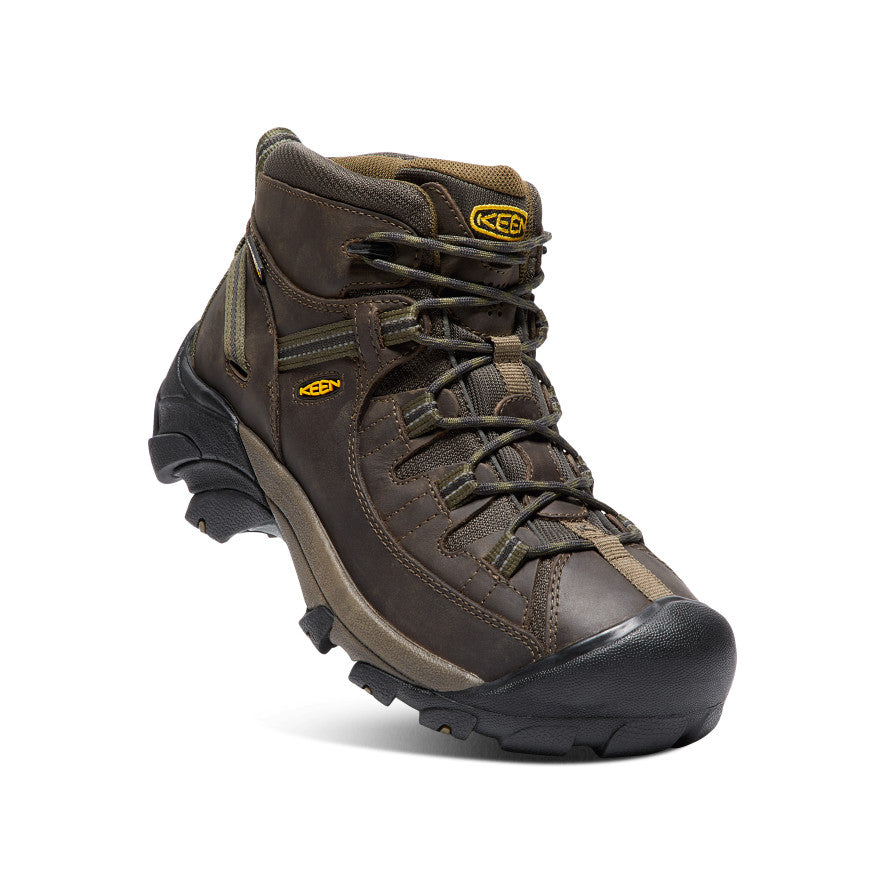 Men's Targhee II Mid Waterproof Hiking Boots | Canteen/Dark Olive - Image 3