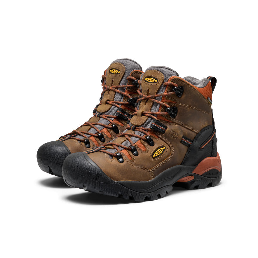 Men's Pittsburgh Energy 6 Waterproof Boot (Soft Toe) | Cascade Brown/Black - Image 2